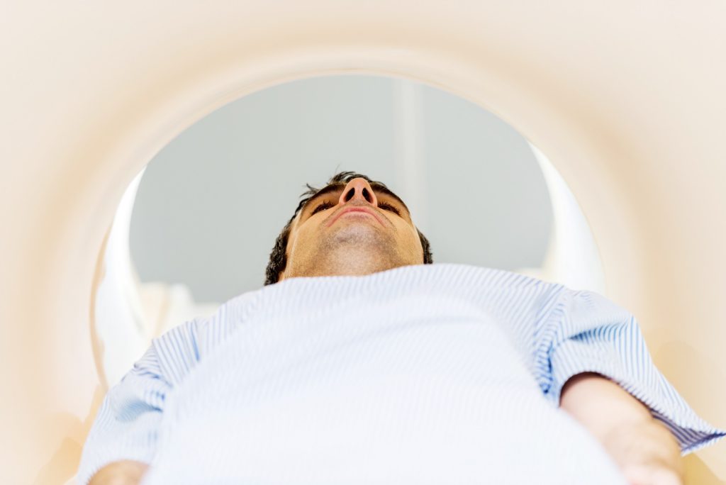 Man undergoing an MRI scan