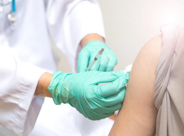 giving a vaccine in the arm