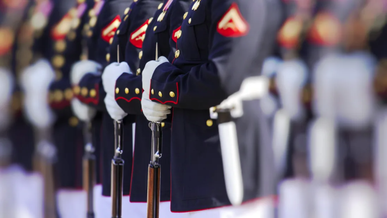 Marines in dress blues