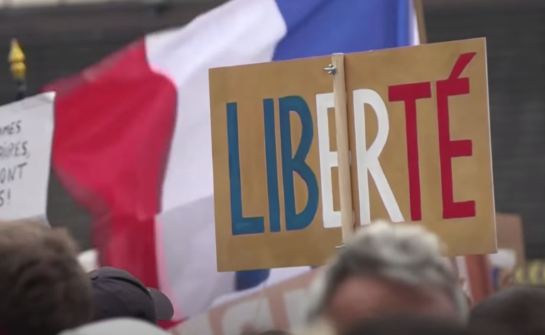 Parisians protest for liberty