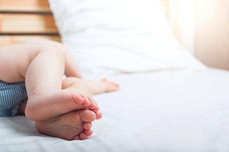 sleeping baby's feet